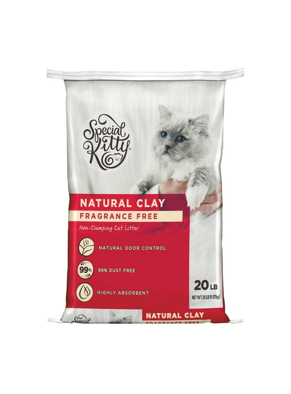 Special Kitty Unscented Non-Clumping Natural Clay Litter, 20 lbs