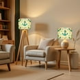 thumbnail image 6 of Lampshades 2 Pack nautical hand drawn anchors shells Summer 13"x13"x10" Light Shade for Table Lamps Floor Lamps Drum Lamp Shades Lampshade Replacement Nautical Decor Easy Assembly, 6 of 8