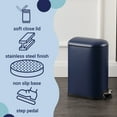 thumbnail image 3 of happimess Roland Mini 2.6-Gallon Step-Open Trash Can, Denim Blue, HPM1009J, 3 of 8