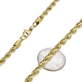 thumbnail image 2 of 4.9mm 24k Yellow Gold Plated Stainless Steel Twisted Rope Chain Necklace, 26 inches + Gift Box, 2 of 6