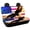 Eagle and American Flag Pattern, variant on CHAQLIN Cow Print with Sunflower Long Rear Backseat Covers for Sedan, Set of 2 Stretch Rear Bench Seat Cover Non-Slip Soft Car Seat Covers Back Seat
