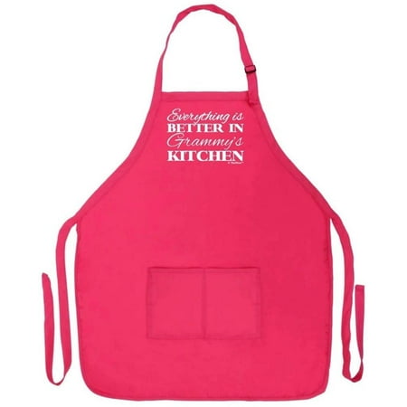 

Everything is Better in Grammy s Kitchen Funny Apron for Cooking Baking Crafting Gardening Two Pocket Apron for Grandma or Mom Apron Heliconia