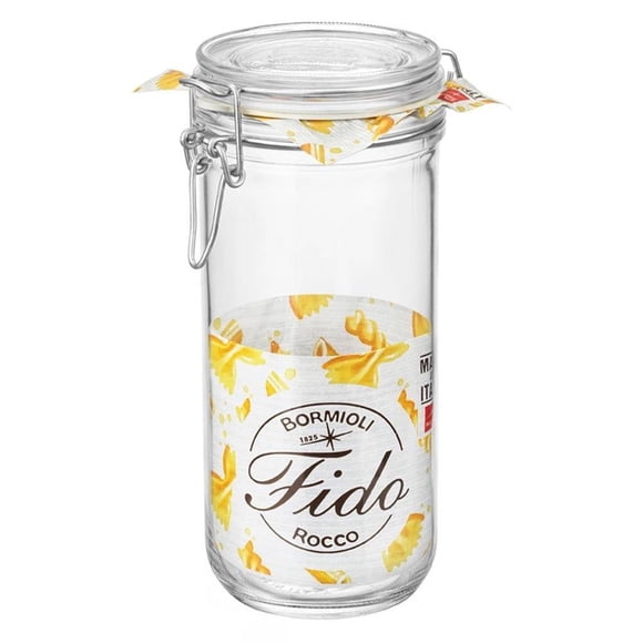 Frasco Bormioli Rocco Vidrio Logo 1 litro Tapa Clip