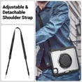 thumbnail image 6 of Case for iPad Pro 11 (M4/M5) 2024/2025 with 360 Rotating Stand, Shoulder Strap, Heavy Duty Shockproof Cover, Transparent, 6 of 7