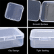 thumbnail image 5 of Caja de almacenamiento de cuentas de plástico transparente con tapa con bisagras para artículos pequeños, diamantes y cuentas (2,2 x 2,2 x 0,79 pulgadas), 5 of 6