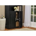 Ameriwood Home 3Shelf Bookcase with Doors Black Ebony Ash