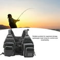 thumbnail image 3 of Paquete De Chaleco De Pesca, 8 Bolsillos Chaleco De Pesca Con Mosca Tiras Reflectantes Forro De Malla Correa Ajustable Tela Oxford Para Hombres Para Lubina, 3 of 7