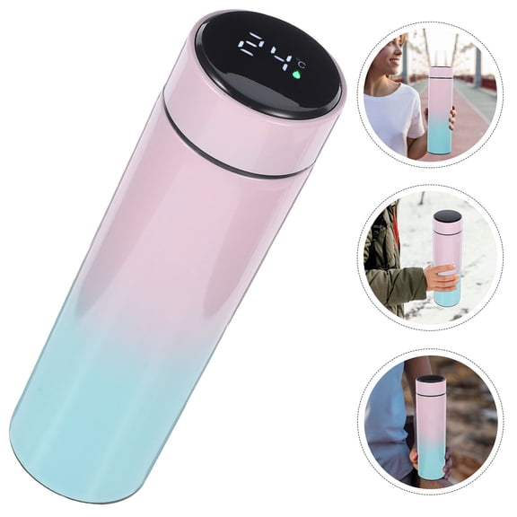 OULII Vacuum Insulated Water Bottle with Gradient Color and Digital Temperature Display for Hot and Cold Drinks