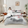 thumbnail image 4 of Castle Fairy Boys Girls Cherry Blossoms Twin Comforter Sets,Japanese Style Bedding Set, 4 of 8