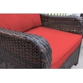 thumbnail image 5 of Kullavik 3 Pieces Patio Swivel Rocker Wicker Chairs-Outdoor Swivel Rocking Chairs with 1 Rattan Coffee Table&2 Grey Thickened Cushions Outdoor Furniture Conversation Sets for Patio Garden - Red, 5 of 9