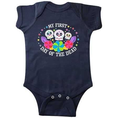 

Inktastic My 1st Day of the Dead with Sugar Skulls and Flowers Gift Baby Boy or Baby Girl Bodysuit