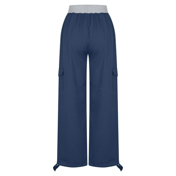Low Waist Pants for Women, Casual Drawstring Cargo Pants, Straight Leg Hiking Pants Trendy Trousers