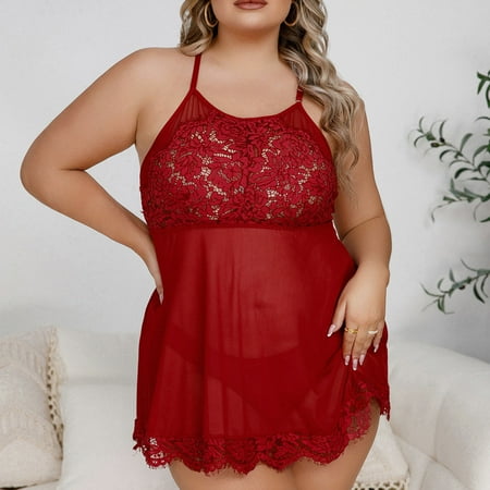 

Miayilima Intimates For Women Lace Lingerie Backless Pajamas Nightdress