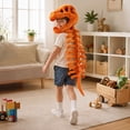 thumbnail image 4 of Dinosaur Skeleton Costume – 3D Realistic Prehistoric Skeleton Outfit with Detailed Skull, Halloween Dinosaur Cosplay Suit, Themed Skull Cosplay Props for Parties, Events & Photo Shoots, Green, 33in, 4 of 8