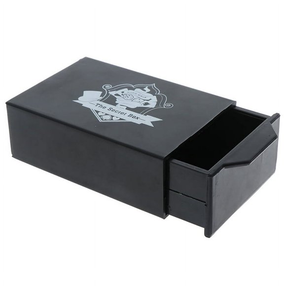 DEBGFS 1PC Cool Magic Black Box Vanished Box Puzzle Box Magic Tricks Surprise Box Kids Toy