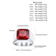 thumbnail image 3 of ChainsProMax Bright Stone Vibrant Square Signet Rings for Men, Stainless Steel/Gold Plated/Black, 3 of 10