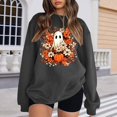 thumbnail image 3 of OJinShaWanO Flower Hoodie Ladies' Loose Top Cute Print Hoodie, 3 of 5