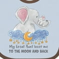 thumbnail image 4 of Inktastic My Great Aunt Loves Me to the Moon and Back Boys or Girls Baby Bib, 4 of 4