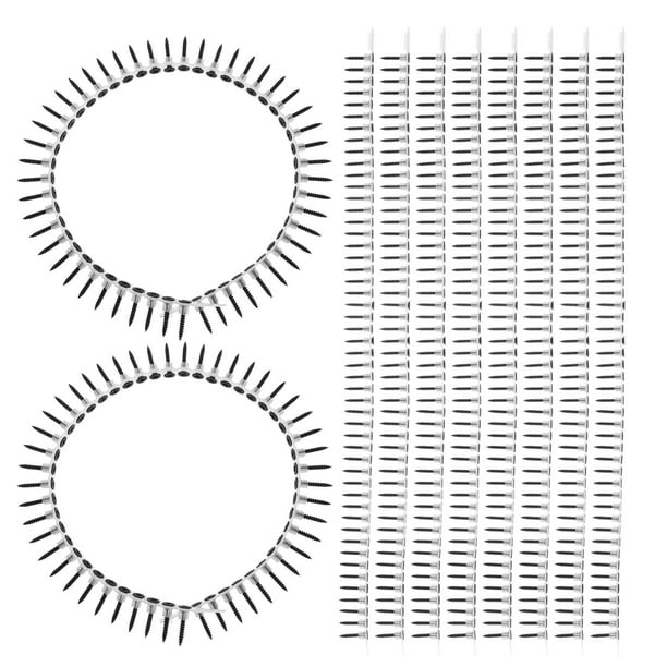 Hytrove 1000Ud Tornillos Para Drywall De Alta Resistencia Cadena Plástica Plata Para Herramientas