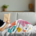thumbnail image 3 of 16th Birthday Soft Flannel Fleece Throw Blanket, 16 Hearts Stars and Flowers Unique Girls Joyous Fun Design, Cozy Plush for Indoor and Outdoor Use, 50" x 60", Multicolor, by Ambesonne, 3 of 5