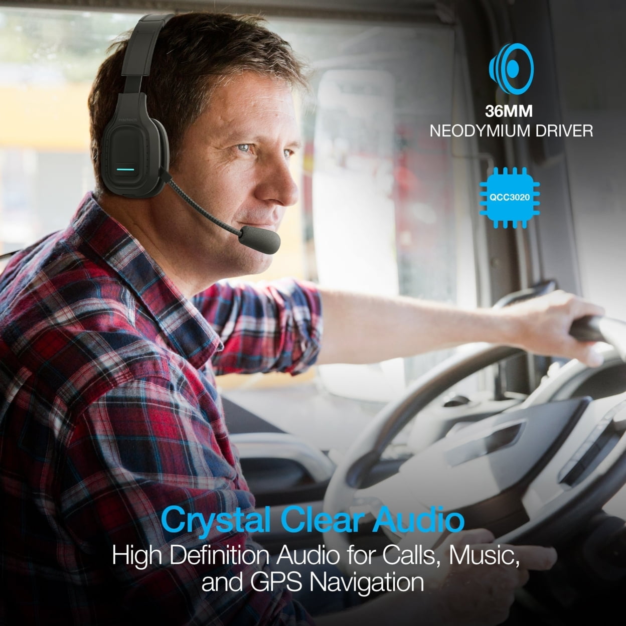 Naztech NXT-700 Xtreme Noise Cancelling Headset - Car Black (15443-HYP)