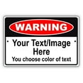 thumbnail image 1 of Warning Your Text Image Here Custom Color For Text Novelty Display Office Notice Outdoor Unique Aluminum Metal Sign 12"x18", 1 of 5