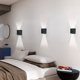 thumbnail image 4 of Lámpara de pared de aluminio de forma cuadrada LED de 6W para luz de decoración interior del pasillo de cabecera del dormitorio, 4 of 8