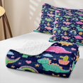thumbnail image 4 of Erosebridal Colorful Dinosaur Twin Quilt Set,Cartoon Dino Cute Rainbow Twin Coverlet Set For Boys Girls,2 Pieces, 4 of 7