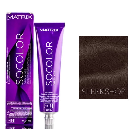 Matrix SoColor Dream Age Perm Cream Haircolor - 504NA Dark Brown Neutral Ash