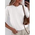thumbnail image 6 of PRETTYGARDEN Women Spring Short Sleeve Cardigan Sweaters Button Down Knit Shirt Blouse Dressy Casual Tops Summer Outfits, 6 of 8