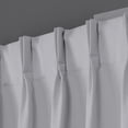 thumbnail image 2 of Homi Drapes Double Pinch Pleated Blackout Curtains Thermal Insulated Room Darkening Drapes for Bedroom/Livingroom Along with 2 Panels,Tiebacks,Hooks (Silver, 30"x84"), 2 of 5