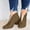 S-Khaki, variant on Kcodviy Women's Winter Thick Soled S Boots for Women and Fleece High Top Women Boots Low Heel Leather Ankle Boots Warm and Womens Lug Sole Platform Boots Comfortable Shoes