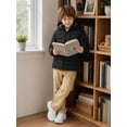 thumbnail image 6 of Wantdo Big Boy's Insulated Winter Jacket Lightweight Packable Quilted Coat with Hood Black 14-16, 6 of 8