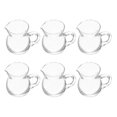 thumbnail image 4 of 6pcs Clear Glass Creamer Pitchers With Spout Handle Mini Milk Pourers For Coffee, Tea Syrups Transparent Beverage Dispensers For Cafes, 4 of 5