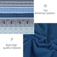 thumbnail image 4 of Boho Comforter Set King Size,8 Pieces Navy Blue Bohemian Striped Bed in a Bag,Paisley Soft Microfiber Bedding Comforter Set, 4 of 14