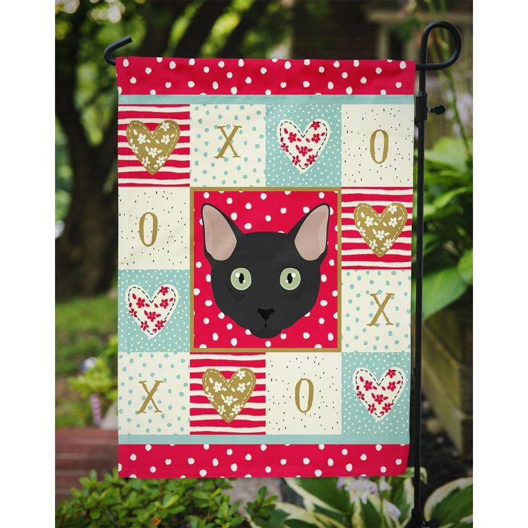 猫Love Carolines Treasures CK5131GF Mandalay Cat Love Flag Garden