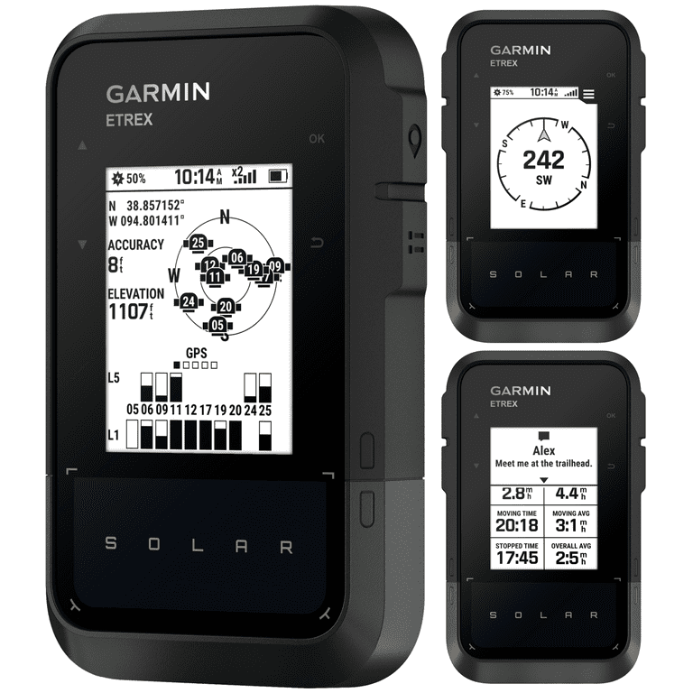 Garmin eTrex Solar, GPS Handheld Navigator, Unlimited