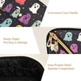 thumbnail image 5 of FORMRS Makeup Bag Travel Cosmetic Organizer for Women Fold Flat Zipper Pouch with Handle, Colorful Halloween Ghost, 5 of 8