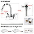 thumbnail image 3 of PARLOS Centerset 2-handle Pull Out Sprayer Bathroom Sink Faucet with 360 Swivel Spout,Polished Chrome, 3 of 7