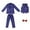 Blue-5, variant on MUXiin Boy's Tuxedos Toddler Formal Suits Set Kids Blue Black Slim Fit Suit for Weddings