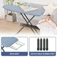 thumbnail image 6 of TOOLF Ironing Board, Iron Board with Heat Resistant Cover & Iron Rest, 7 Height Adjustable, 43x13 in, Blue, 6 of 8
