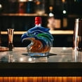 thumbnail image 3 of Funny Eagle Whisky Bottle, 3D Hawk Head Glass Decanter, Multifunctional Liquor Container for Whiskey, Wine, Cocktails, Football Fan Gift, Home Bar Display, 3 of 8