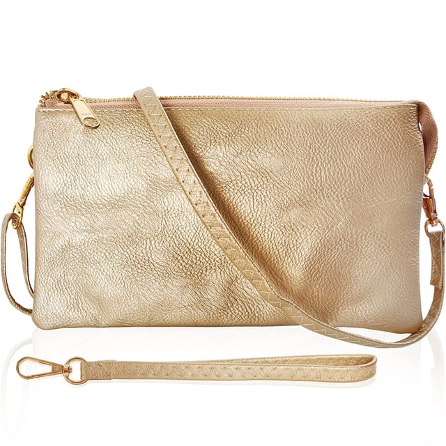 Bolso de mano Humble Chic NY Gold, pulsera de piel vegana