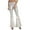 White, variant on Women'S Bell Bottoms Multi Colored Micro Slim Trousers (Yellow,XL)