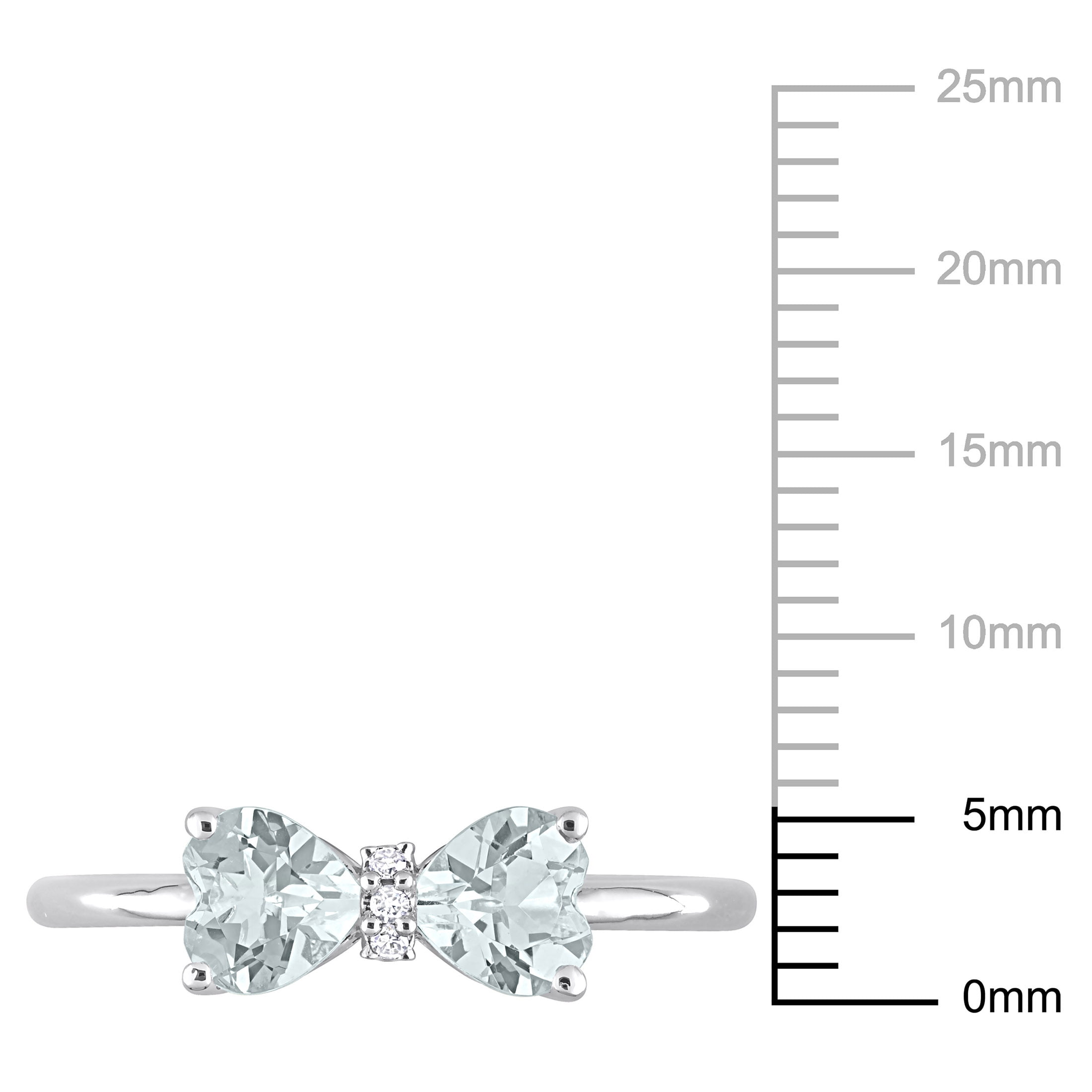 Everly Women's Aquamarine and Diamond Sterling Silver Ring