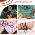 thumbnail image 6 of Uxcell Braided Cord, Metallic Bracelet Knotting Macrame Cord Braiding Beading Thread Twine Rope for String Knitting DIY Jewelry Making Plant Wall Hanger Pink, 6 of 7