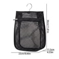 thumbnail image 3 of Hanging Mesh Storage Bag with Metal Hook and Zipper, Breathable Mesh Clothes Pin Peg Bag, Multi‑Purpose Hanging Organization for Laundry Balcony Home Apartment Camping and Travel, 3 of 5