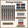 thumbnail image 3 of Calligraphy Set, 7 Pcs Fountain Pen with Different Replaceable Nib and 40 Replaceable Ink Cartridge in 11 Color for Beginner Writing and Drawing Calligraphy Kit for Greeting Card Signature, 3 of 7