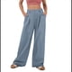 thumbnail image 1 of Pantalones de Traje Anchos para Mujer, Holgados, de Cintura Alta Elástica, Informales, Largos, Color Azul Marino, Talla XS, 1 of 7