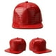 thumbnail image 3 of EeaseMX Gorra de béisbol unisex de piel sintética con diseño de cocodrilo, ajustable, estilo hip hop, con visera plana y cierre trasero (roja), 3 of 5
